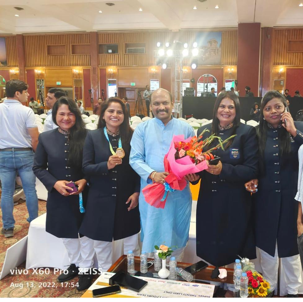 With Women Hockey Players